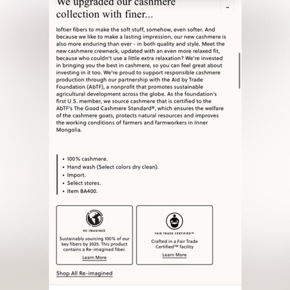 J.Crew Cashmere classic fit crewneck sweater size S color  HTHR HAZELNUT - Picture 10 of 10